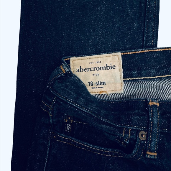 Kids Abercrombie New Sz:16 Boys Slim Straight Blue Jeans - Picture 2 of 8